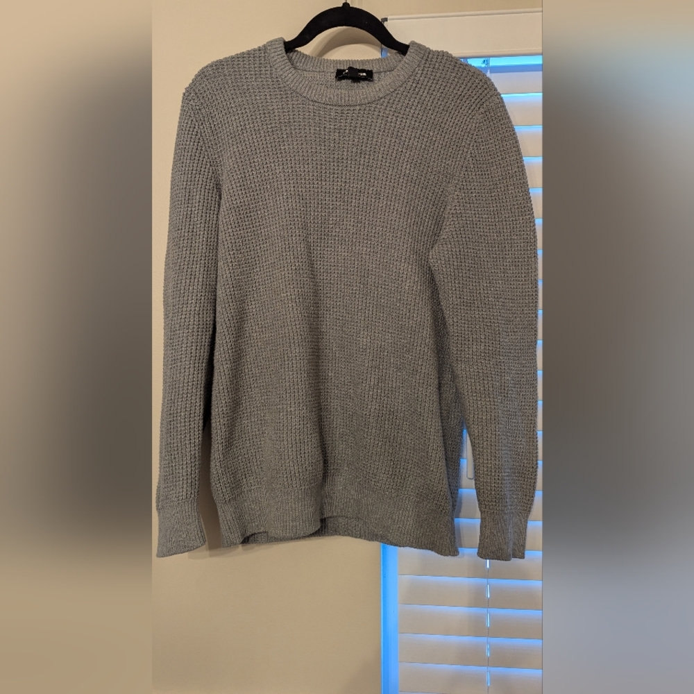 Express Gray Crewneck Sweater Cozy Knit Style